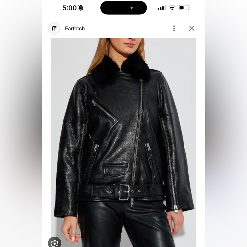 AllSaints Vendra women leather biker jacket - Picture 2 of 10